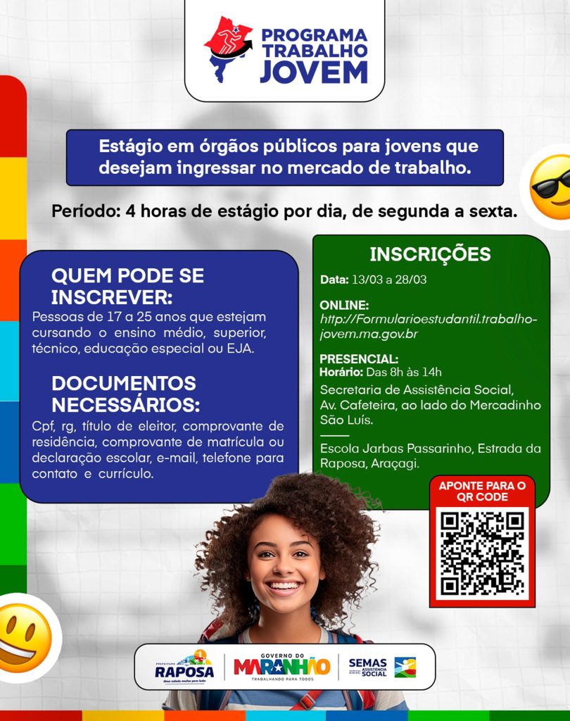 Prefeitura de Raposa firma parceria com o Governo do Estado para o Programa Trabalho Jovem
